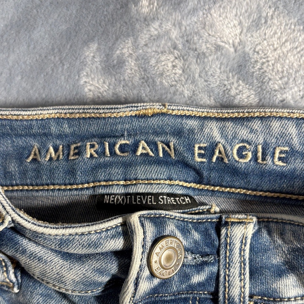 American Eagle Highest Rise Jegging Crop Light Blue Jeans - Picture 2 of 14